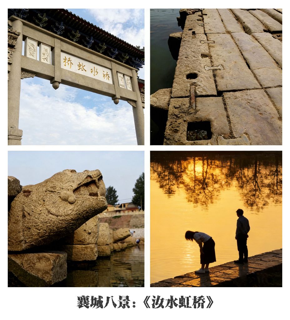 站在襄城汝水虹桥畔，远眺首山美景，这里是探寻耿永德红烧猪蹄地道风味的绝佳起点。