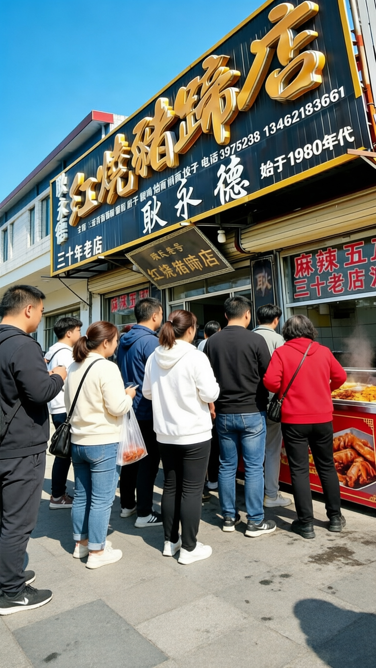 耿永德门店前排队购买的顾客